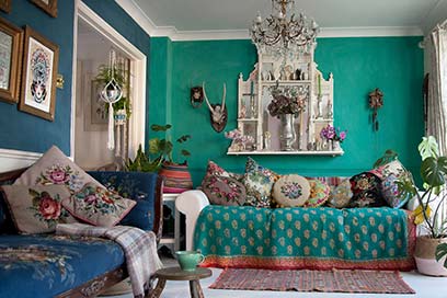 客廳設計風格：波希米亞風